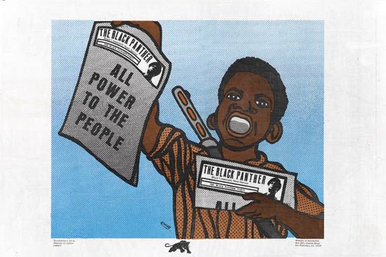 (BLACK PANTHERS.) All Power to the People.